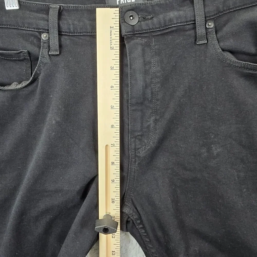 Paige Men's Black Federal Slim Straight Black Denim Jeans Size 36 x 25